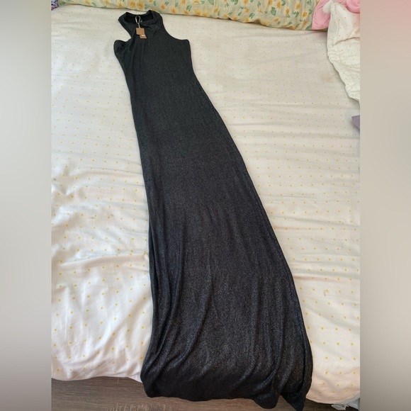 {SKIMS} SOFT LOUNGE SHIMMER RACERBACK DRESS [ONYX] - Picture 7 of 7